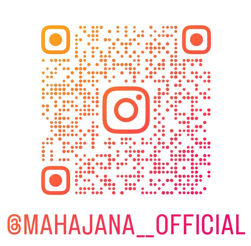 Scan to follow @mahajana_official on Instagram